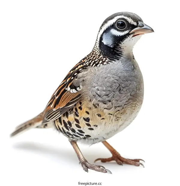 Chestnut-eared Bunting on White Background