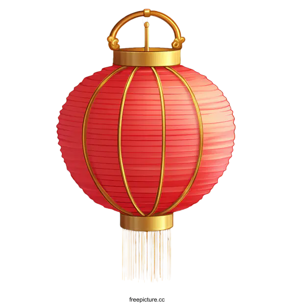 [Transparent Background PNG]Red Chinese Paper Lantern Illustration