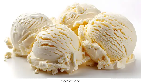 Scoops of Vanilla Ice Cream