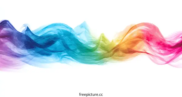 Abstract Colorful Flowing Rainbow Waves