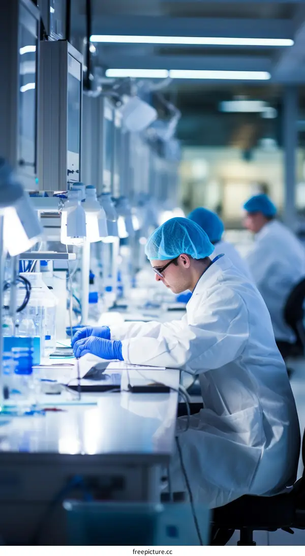 Scientists working in a laboratory