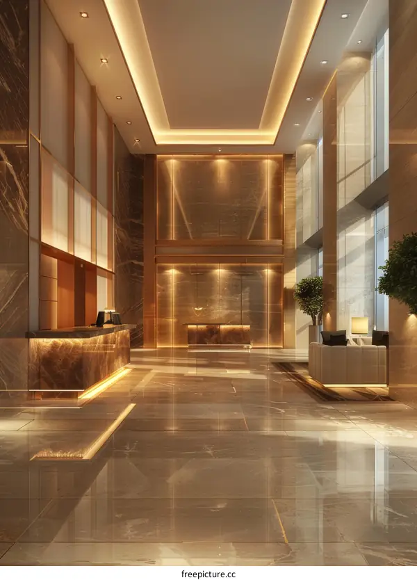 Luxury Modern Hotel Lobby Interior Design