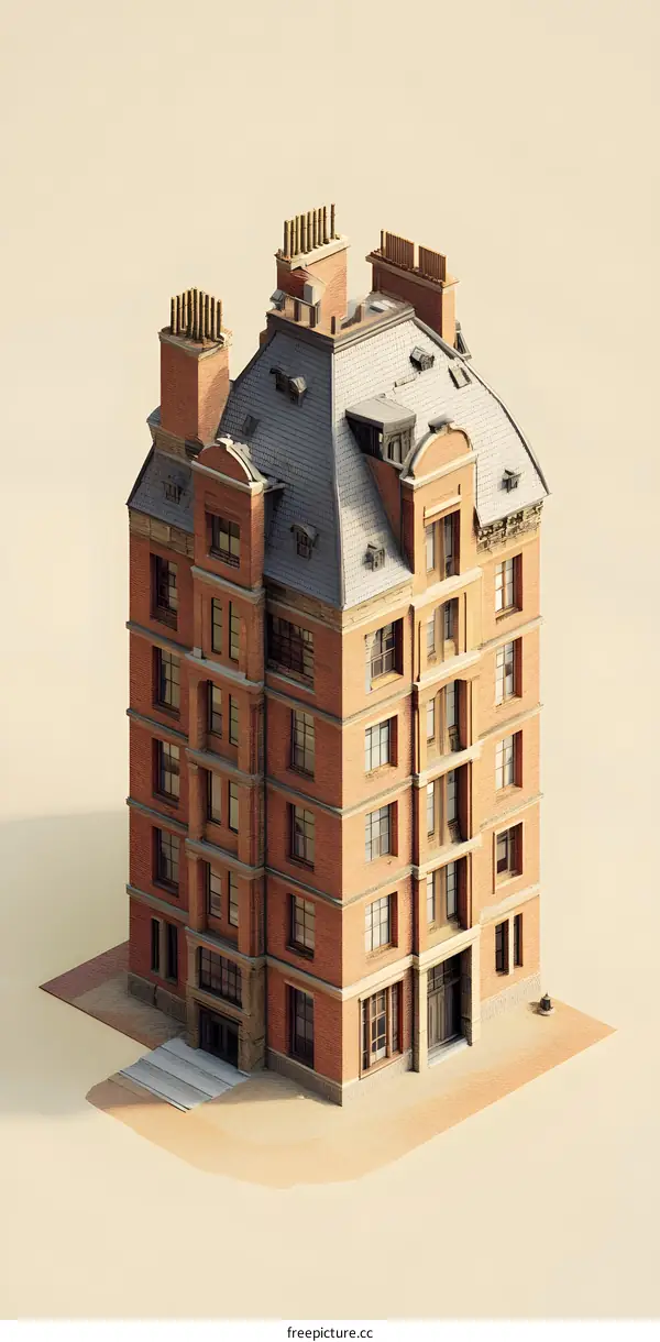 3D Model of an Old European Style Building