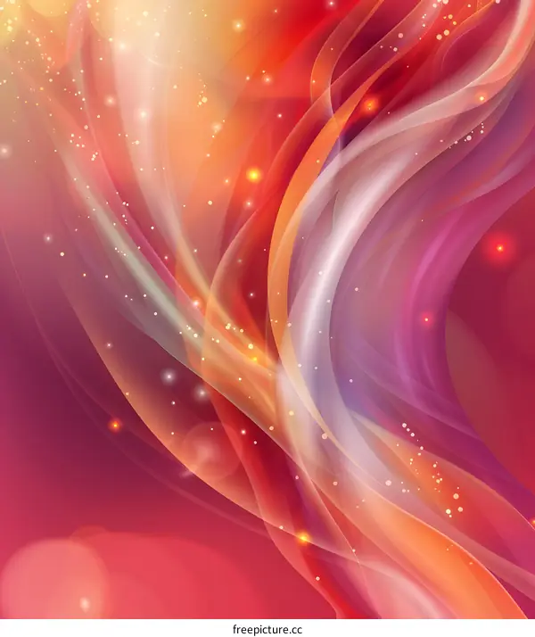 Abstract Swirling  Background with Red and Orange Colors