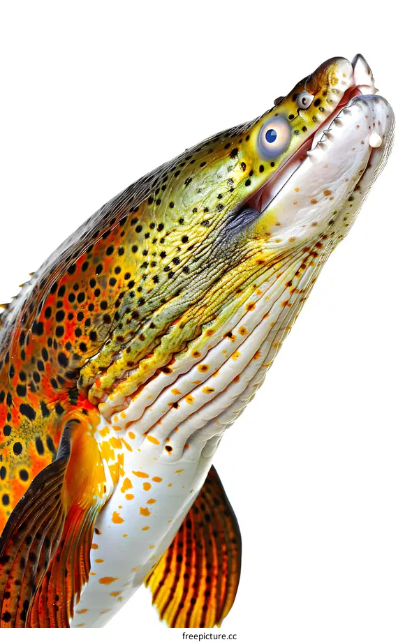 A close-up of a moray eel