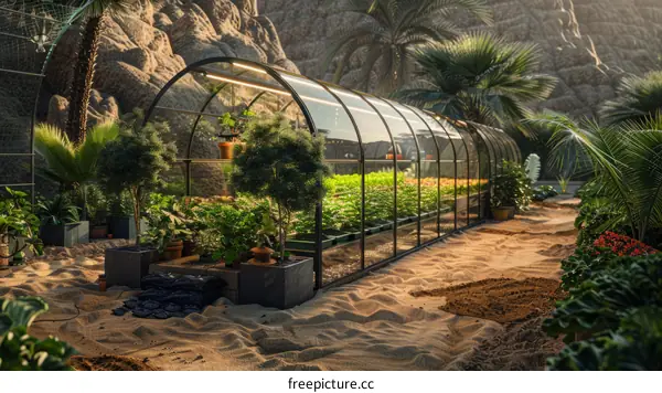 Greenhouse Oasis in the Desert