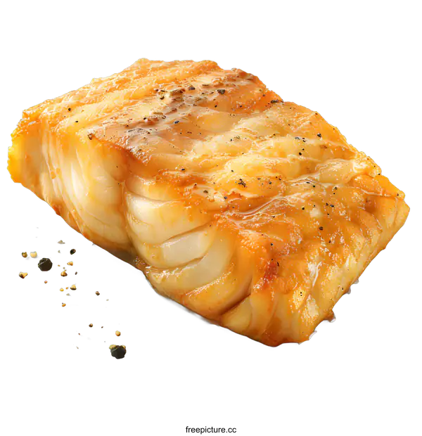 [Transparent Background PNG]Fried fish fillet with pepper