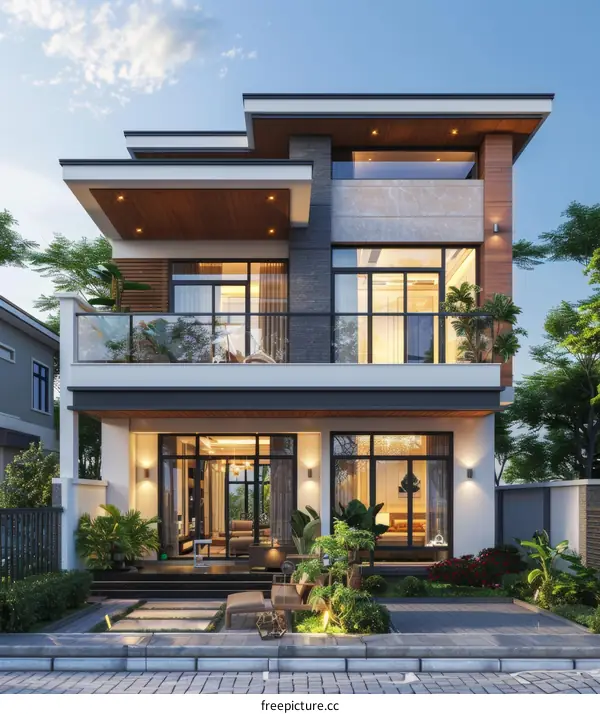Modern Two-Story House Exterior Design