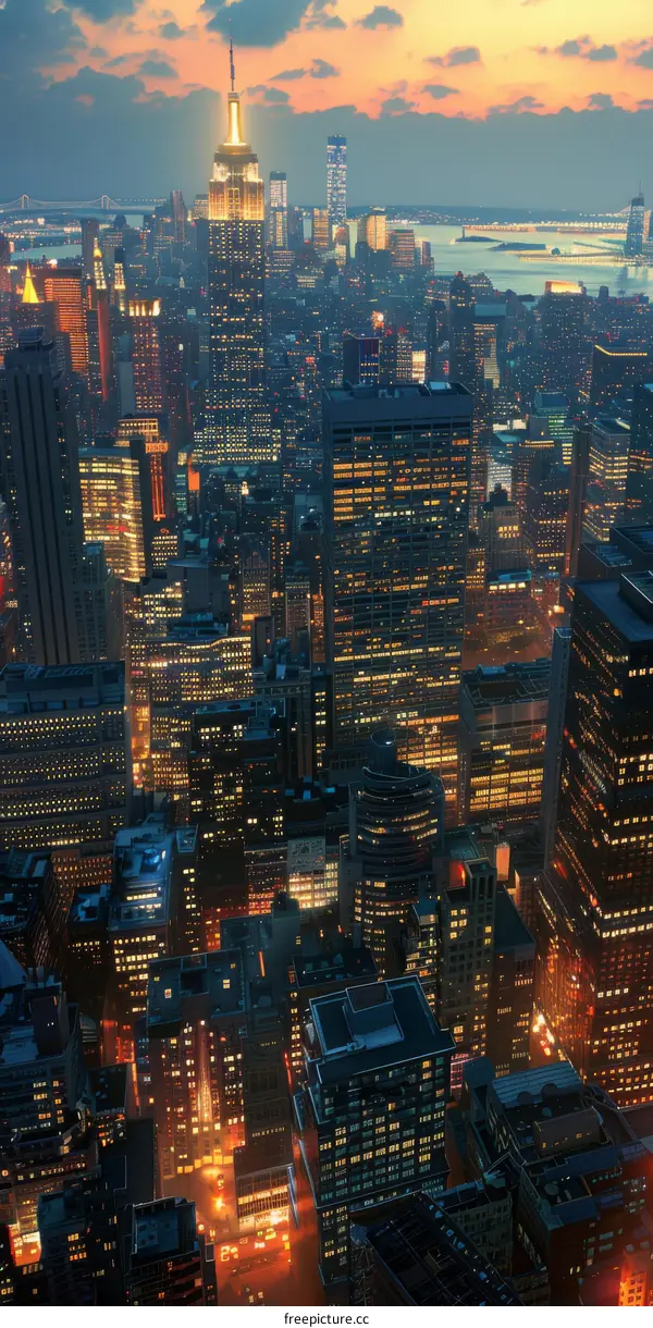 New York City Skyline at Night