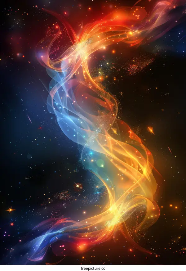 Abstract Light Trails in Cosmic Space