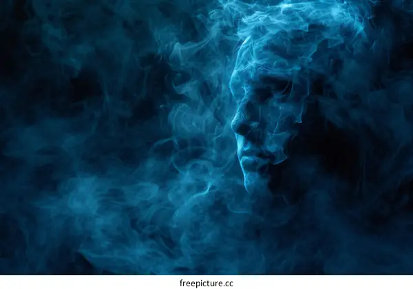 Blue smoke face