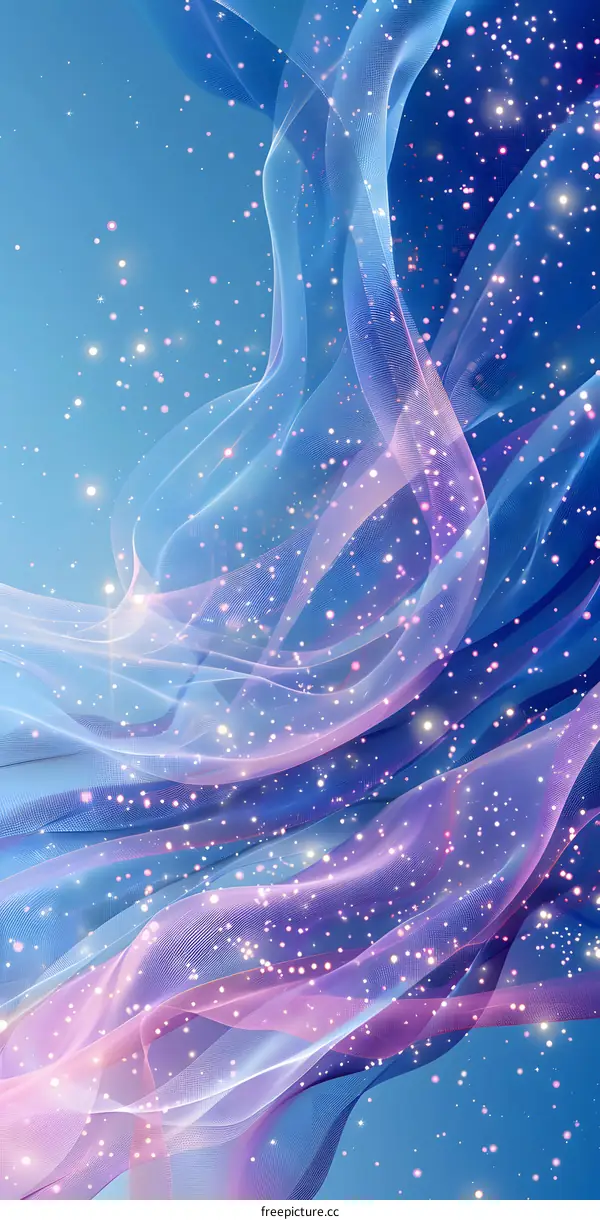 Dreamlike and fantastic colorful silk