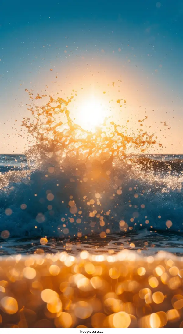 Sunlight reflecting off the ocean waves