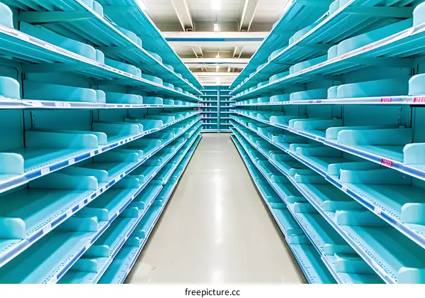 Empty Grocery Store Shelves