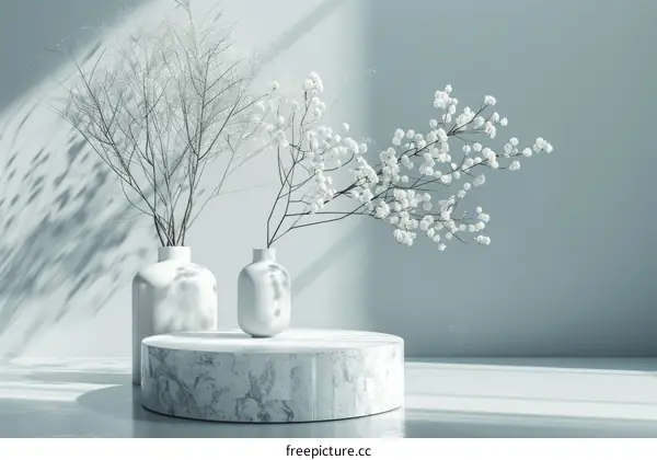 Elegant White Floral Arrangement Display