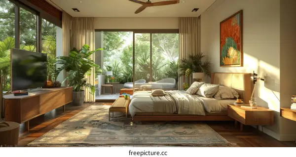 Modern Tropical Bedroom Interior Design