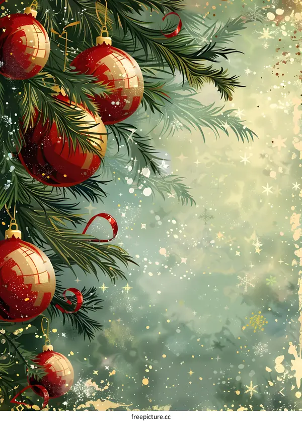 Christmas tree decorated with Christmas balls