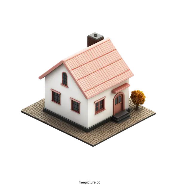 [Transparent Background PNG]Miniature House Model Illustration
