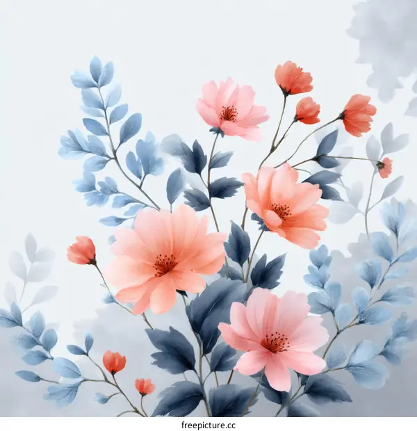 Delicate Floral Arrangement in Pastel Tones
