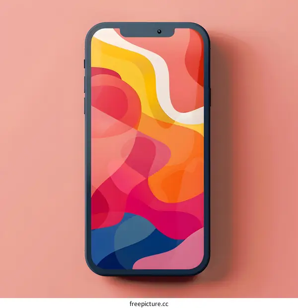 Abstract Phone Wallpaper with Colorful Shapes