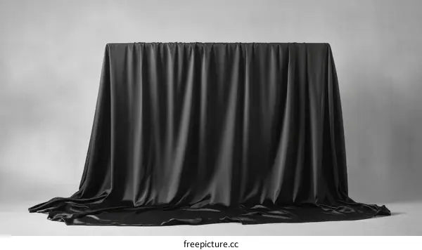 Mysterious Black Fabric Draped Over a Surface