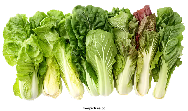 [Transparent Background PNG]Assortment of Fresh Leafy Vegetables