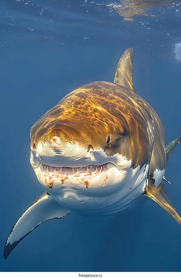Great White Shark Underwater Portrait