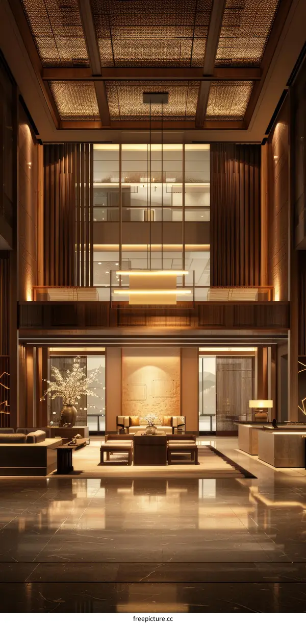 Modern Chinese Style Lobby Interior Design