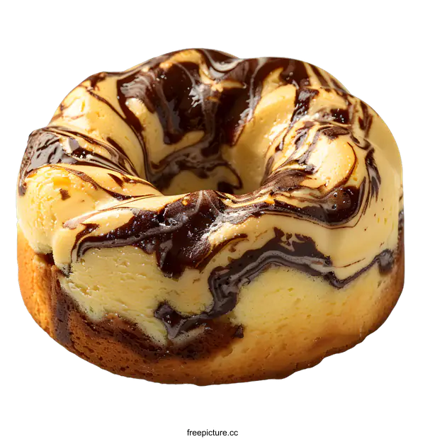 [Transparent Background PNG]Chocolate and Vanilla Marble Cake