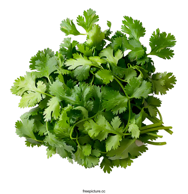 [Transparent Background PNG]Fresh Cilantro on White Background