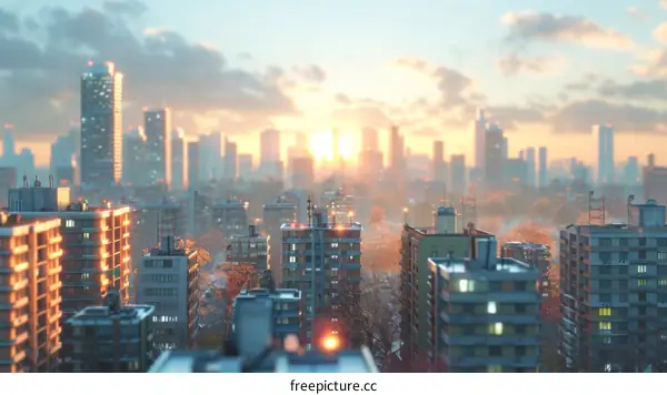 Sunrise over the Cityscape