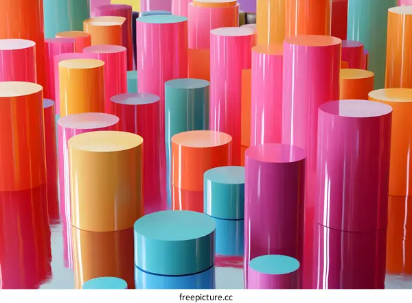 Colorful Geometric Shapes Abstract Background