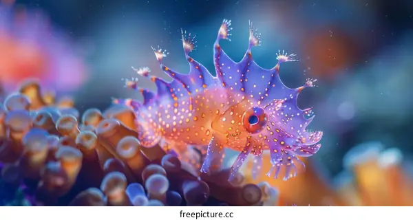 Vibrant Tiny Fish on a Coral Reef