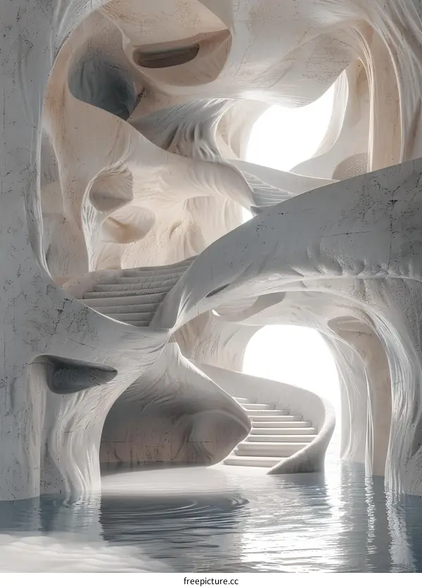 Abstract Cave-like Architecture Interior Design