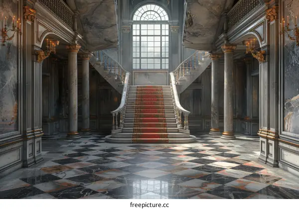 A Rococo Style Mansion Staircase