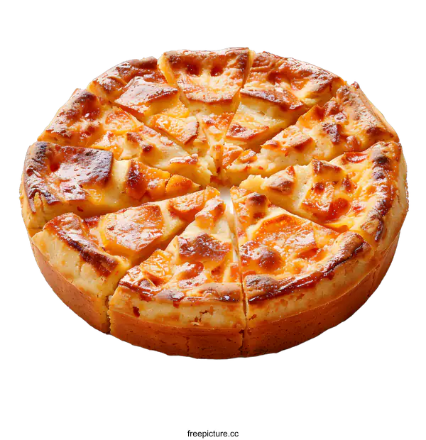 [Transparent Background PNG]Delicious Apricot Pie Sliced and Ready to Enjoy