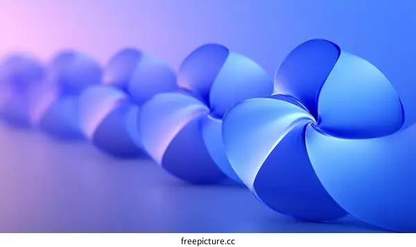 Abstract Blue Geometric Shapes