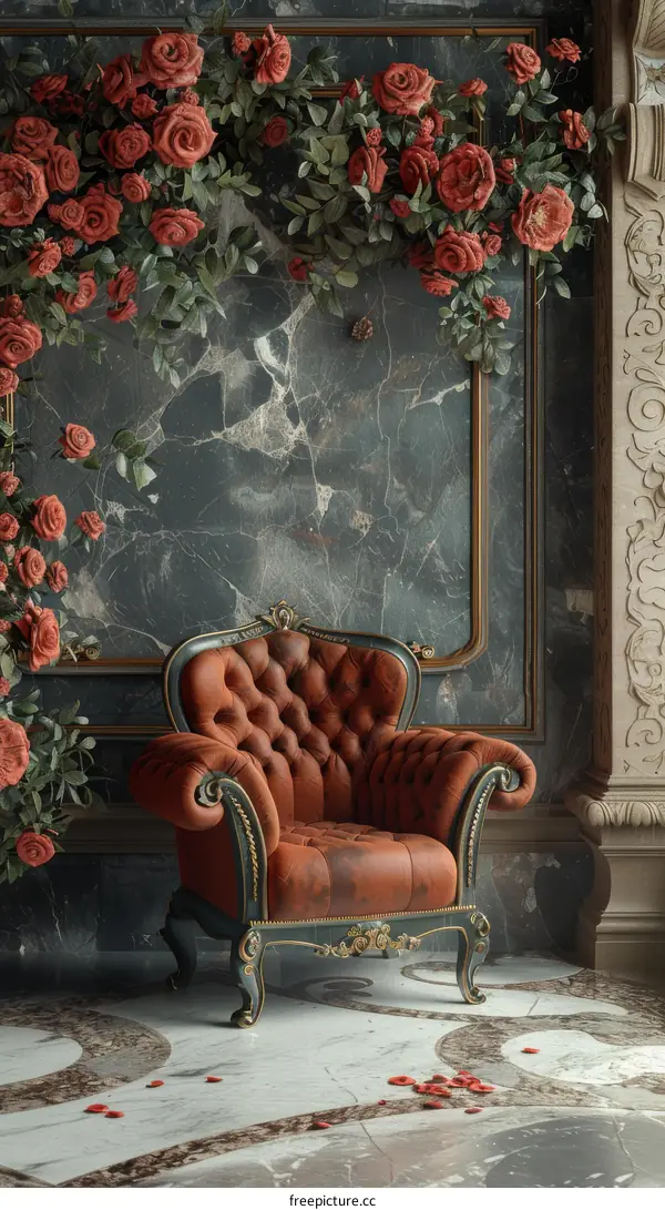 Elegant Antique Rose Room Interior