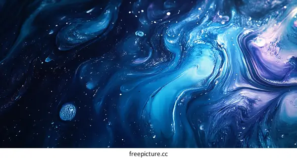 Blue and Purple Swirls Abstract Background