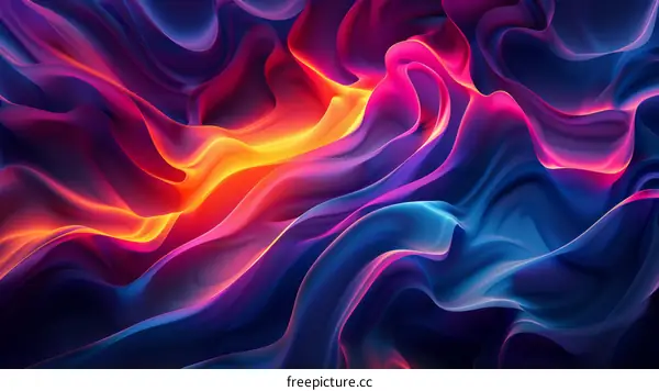 Abstract Multicolor Gradient Waves