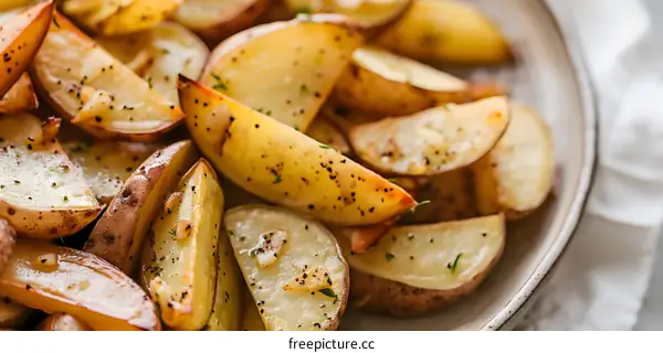 Garlic Herb Roasted Potato Wedges