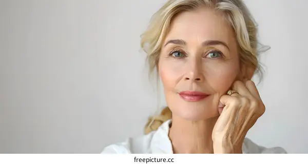 portrait of a beautiful middle aged woman