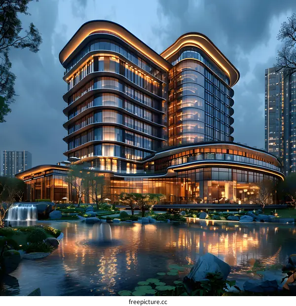 Five-star hotel lobby