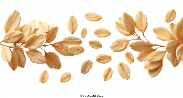 Oatmeal Grains Branch Creative Food Design
