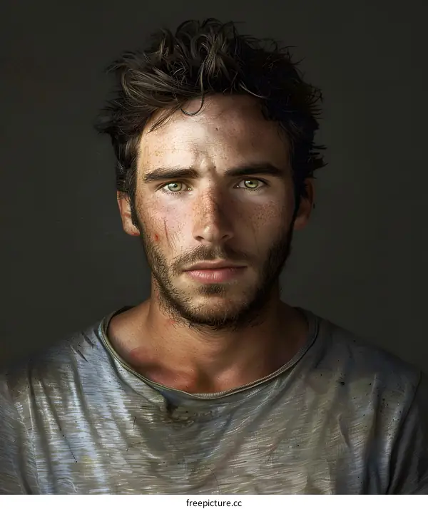 Portrait of a Man with a Serious Expression