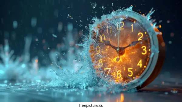 Shattered Timepiece: A Symbol of Time's Passage