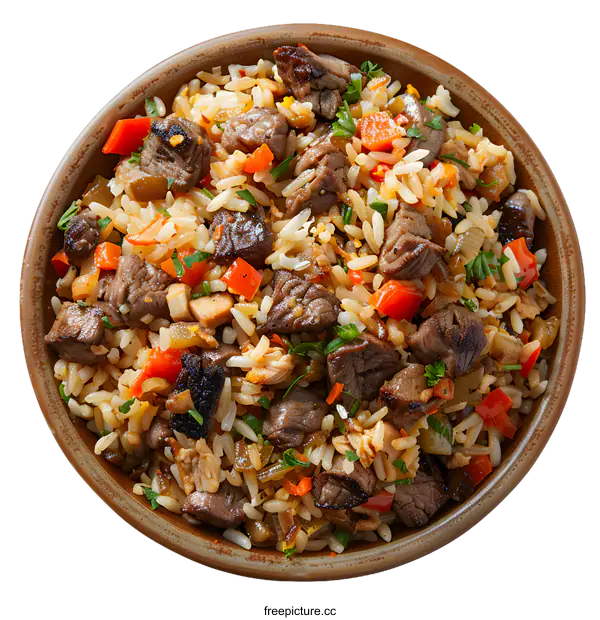 [Transparent Background PNG]Bowl of Beef and Rice