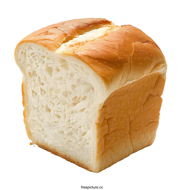 [Transparent Background PNG]Freshly Baked White Bread Loaf