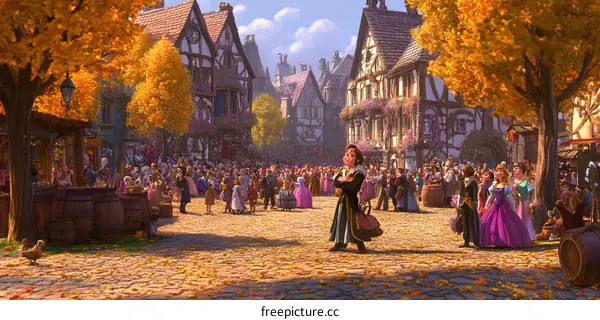 Autumn in the Town Square