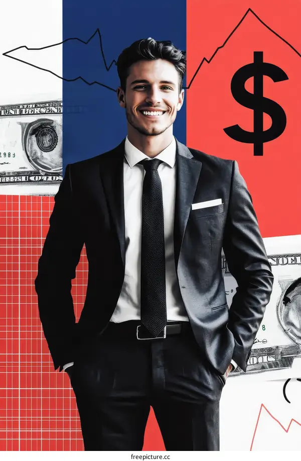 Businessman Financial Trend Collage Image
